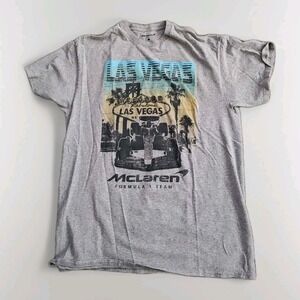Formula 1 Las Vegas Men's Large T-shirt Tshirt T Shirt Gray Team McLaren Racing